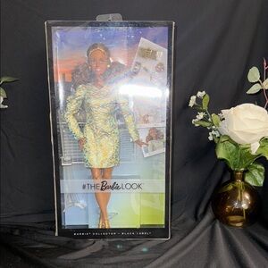 Barbie Collector Doll in Vibrant Yellow and Blue Dress